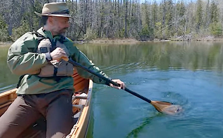 man in a canoe 