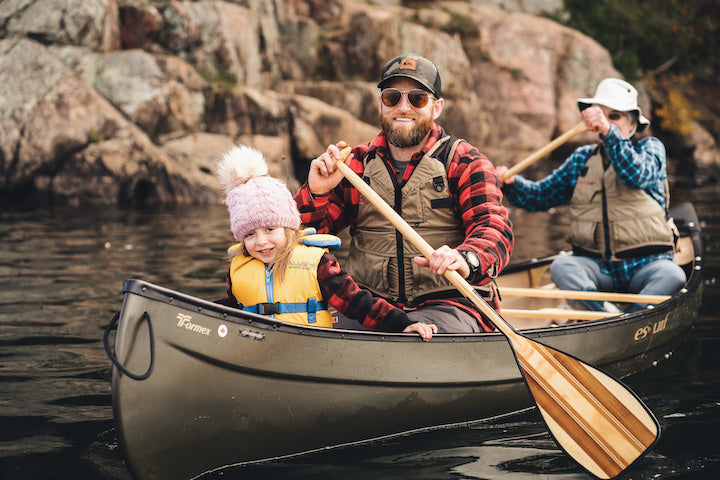 family canoeing