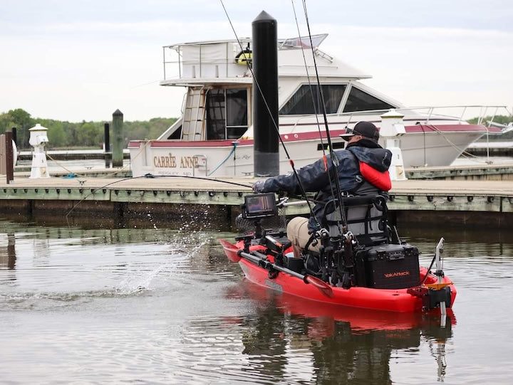 Joshua Evans lands a fish