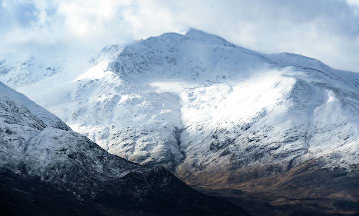 snow-covered mountains