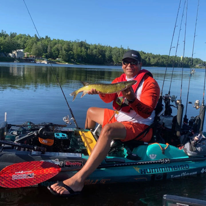 Bending Branches Ambassador Chris Arnold, kayak fishing