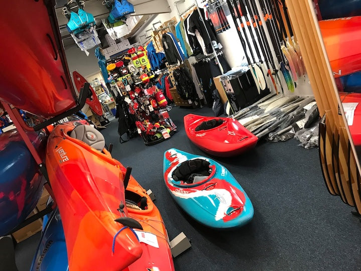 paddling gear inside Whitewater the Canoe Centre