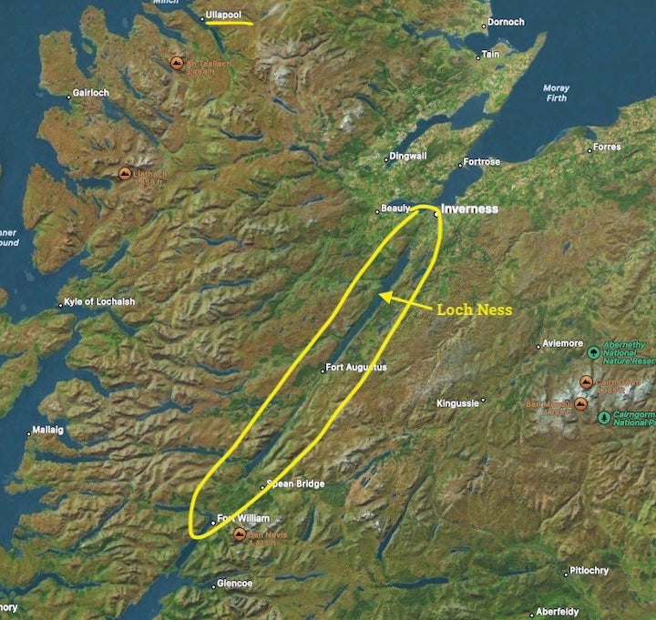 map of Great Glen Way