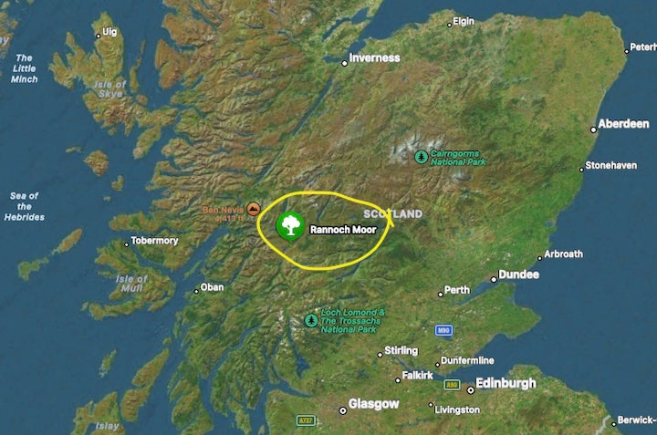 map of Rannoch Moor