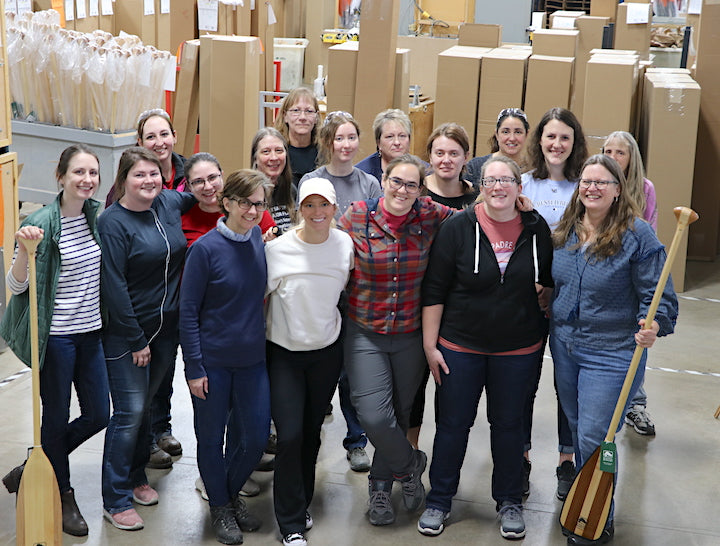 group of women on the Bending Branches' team in our Osceola, WI headquarters