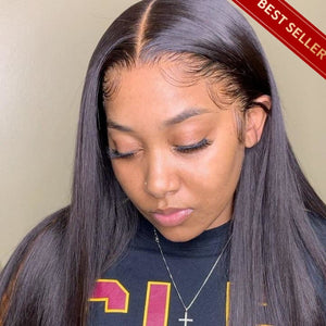 Undetectable Invisible 13x4 HD Lace Pre-Plucked Glueless Lace Front Wi –  Elemo Hair