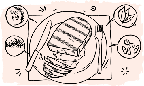 illustration of a plate of food