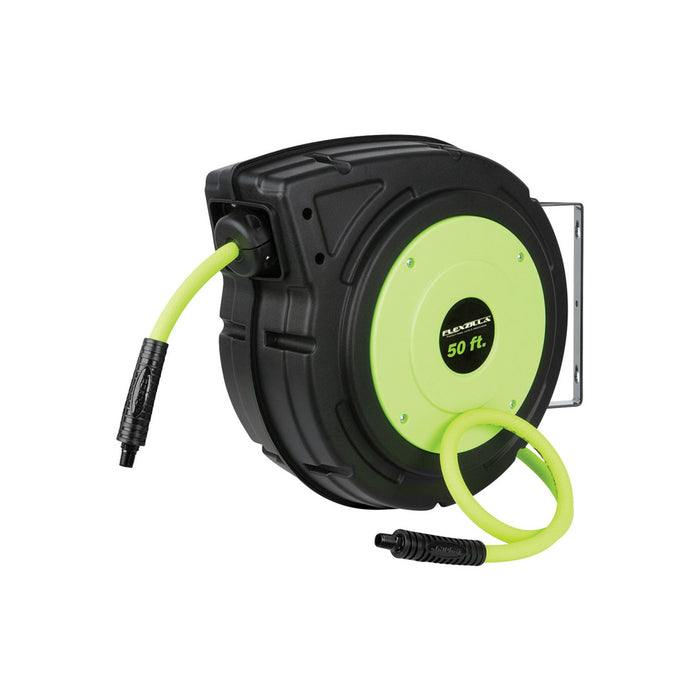 Flexzilla L8250FZ Hybrid Polymer Retractable Air Hose Reel, Green, 150 ...