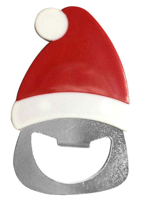 Santa Hat Bottle Opener, Metal/Plastic 