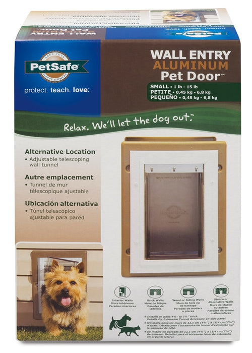PetSafe PPA11-10915 Wall Entry Aluminum Pet Door, Small — lifeandhome.com
