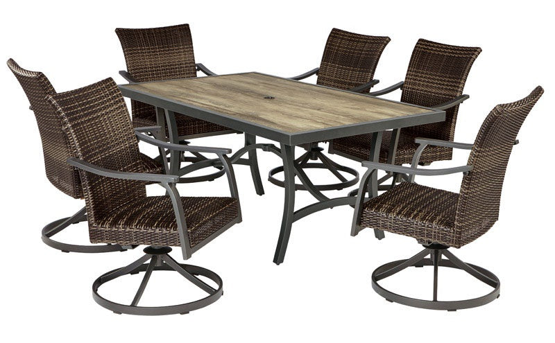 Avalon Dining Set Gray Shop Outdoor Furniture Grills At Low