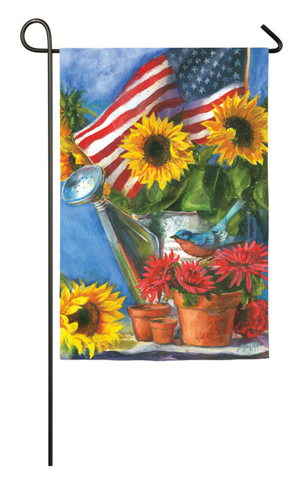Shop Meadow Creek American Flag Sunflower Garden Flag Online For