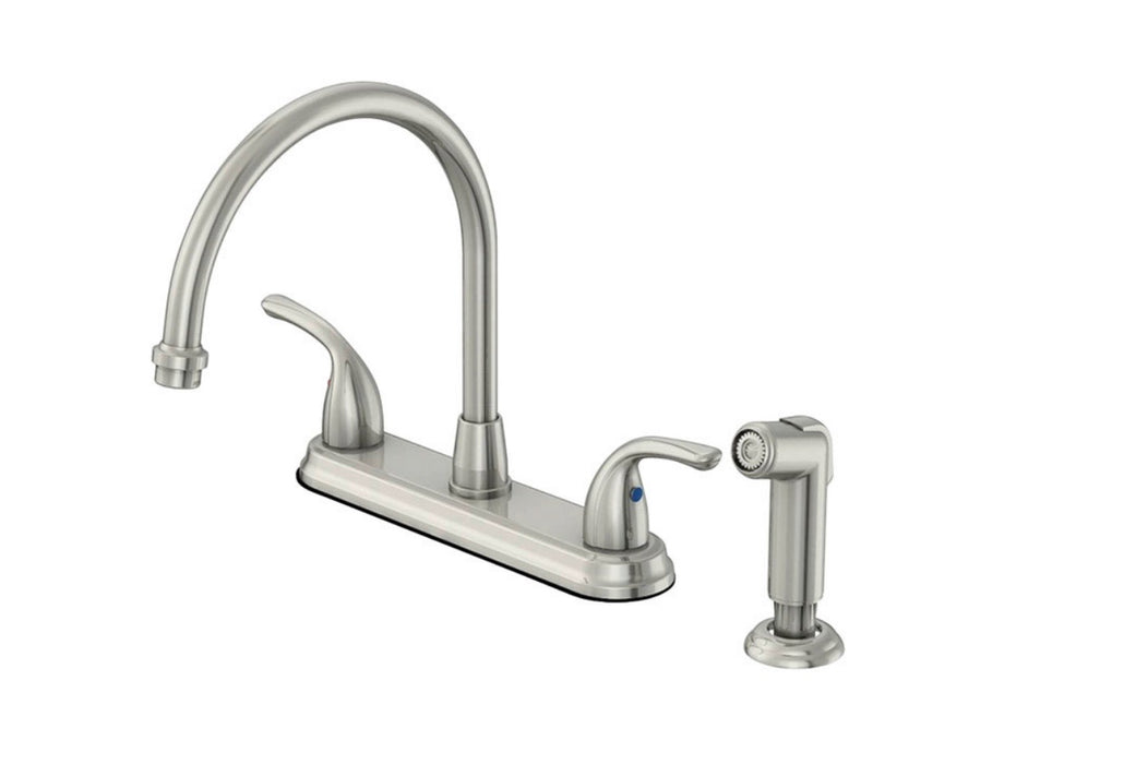 Oakbrook Pacifica 2 Handle Kitchen Faucet With Side Spray Low