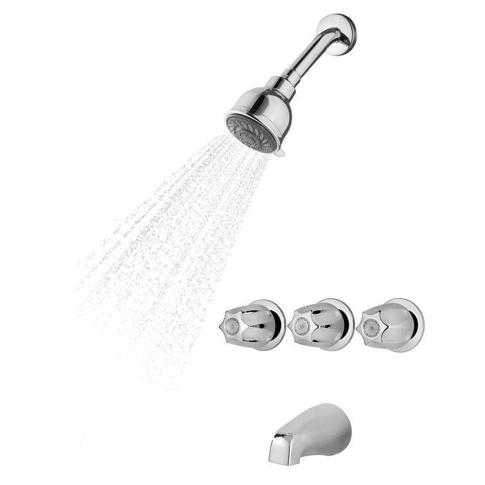 Pfister 801wsbdcc 3 Handles Bedford Tub And Shower Faucet Brass