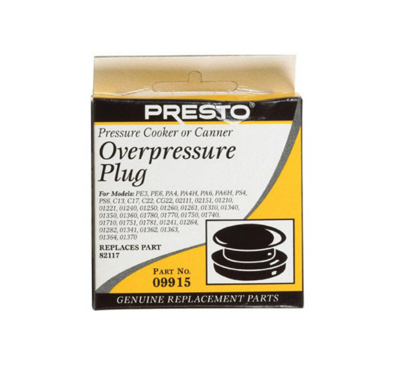 Presto 09915 Over Pressure Cooker / Canner Plug Presto 09915 Over Pressure Cooker / Canner Plug