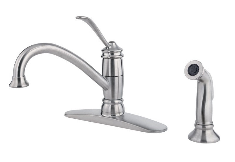 Brookwood Single Handle Kitchen Faucet With Side Sprayer Low