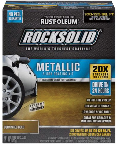 Rust Oleum 299744 Rocksolid Floor Coating Kit Burnished Gold 70 Oz