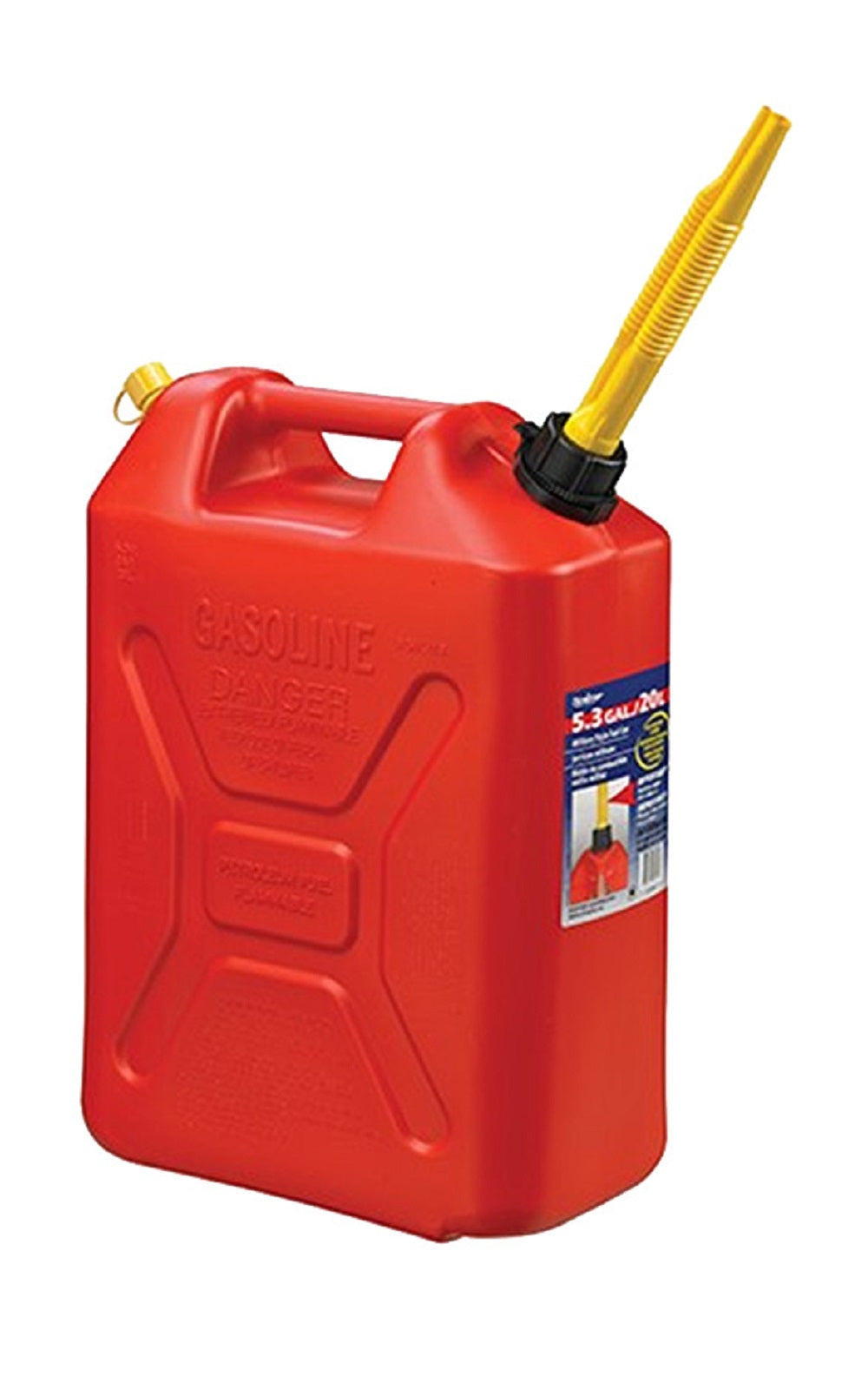 Scepter 3609 Jerry Gas Can, 20 Liter Capacity, Red