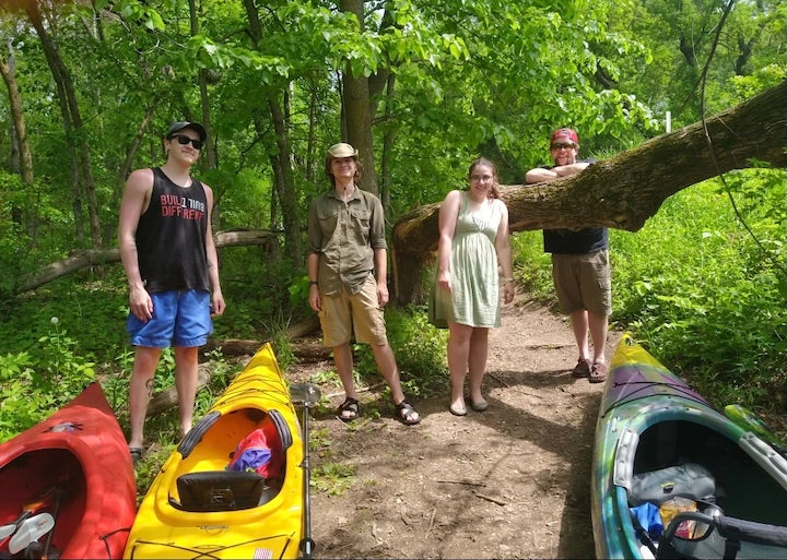 4 paddlers ready to get on the water