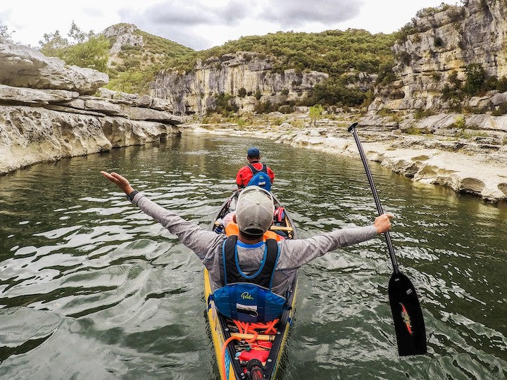 canoeists self-filming