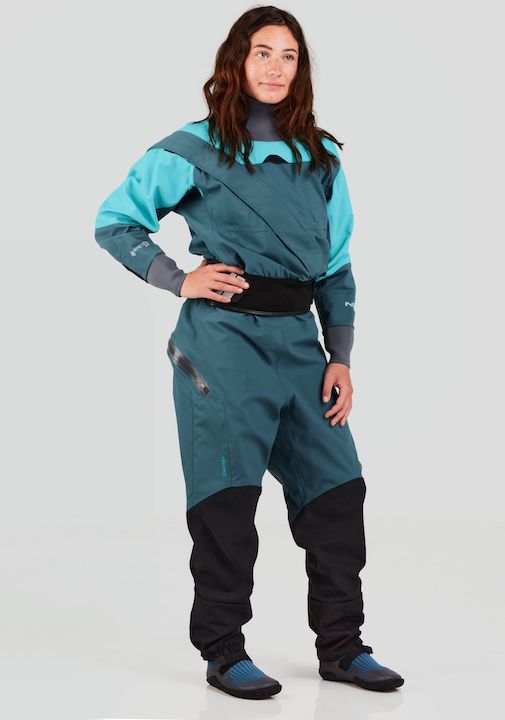 woman wearing NRS Axiom Dry Suit