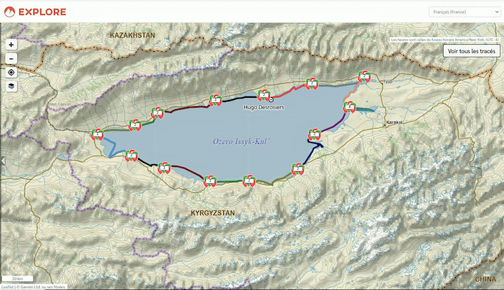 topographical map of Lake issyk-Kul