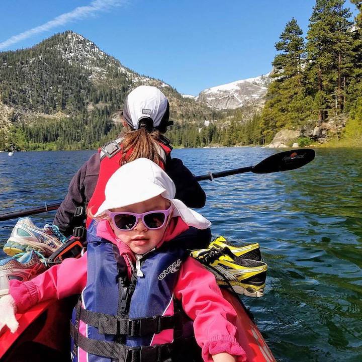 toddler in a kayak