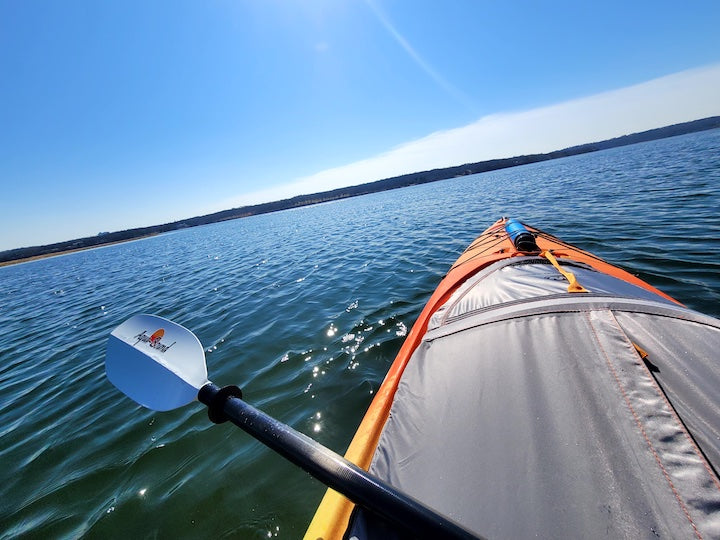 kayak's view of Stony Book Harbor