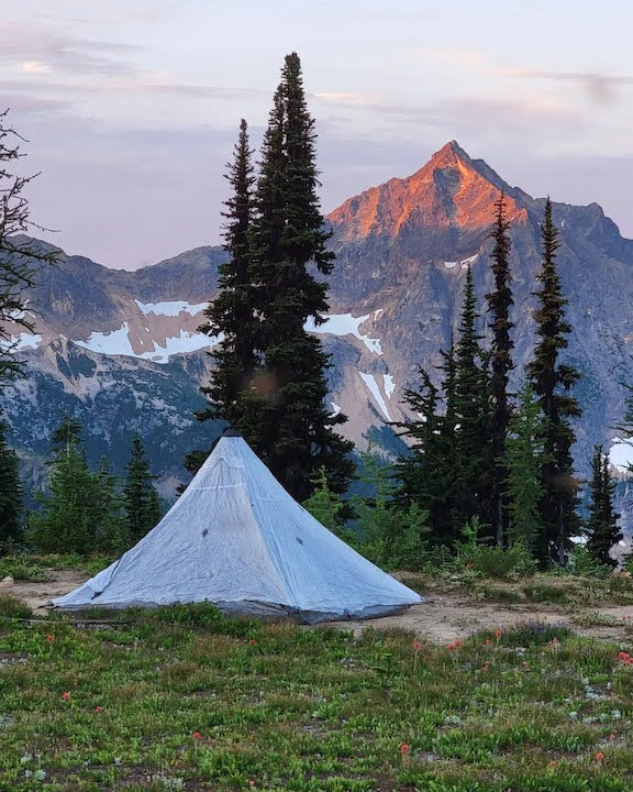 tent in Washington's North Cascade mountains
