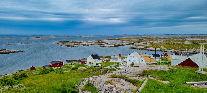 panoramic view of Froya, Norway on the seacoast