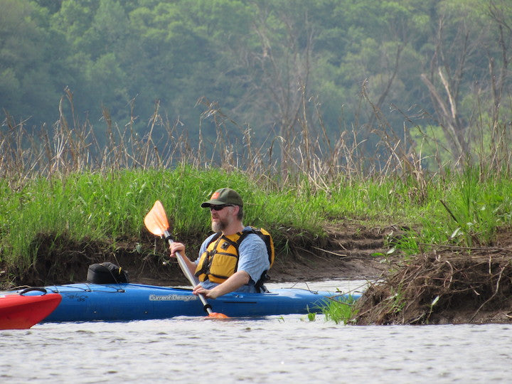 Greg Seitz kayaks on the St Croix River