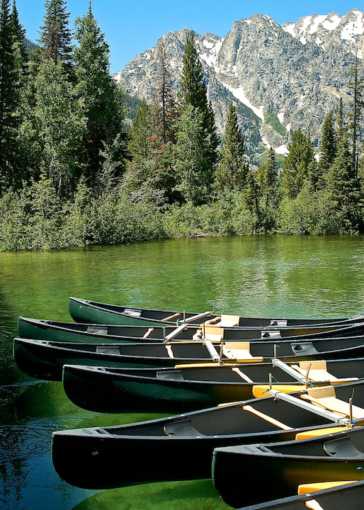rental canoes at Jenny Lake, Grand Teton National Park