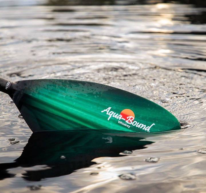 Aqua Bound Whiskey kayak paddle in Green Tide