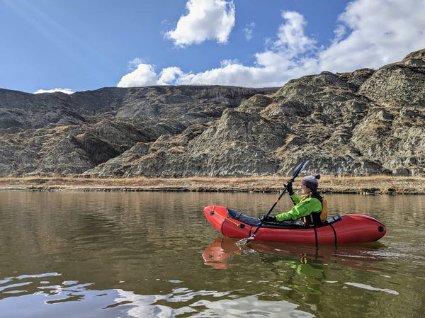 Laura in her Expedition Alpacka Raft