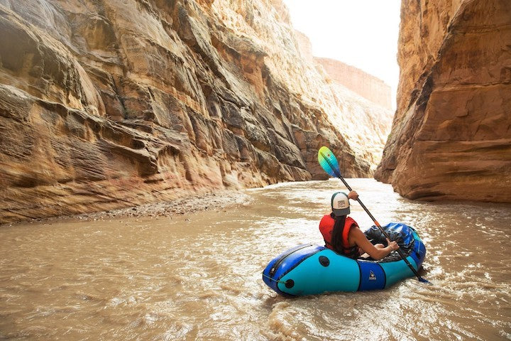 Blue Packraft in the Grand Canyon 