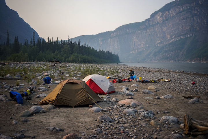 campsite along the river