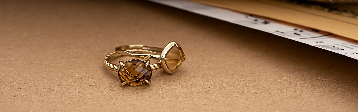 Gouden ringen met edelstenen 9 Karaat Gouden Sieraden voor dames
