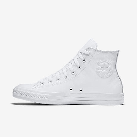 high white leather converse