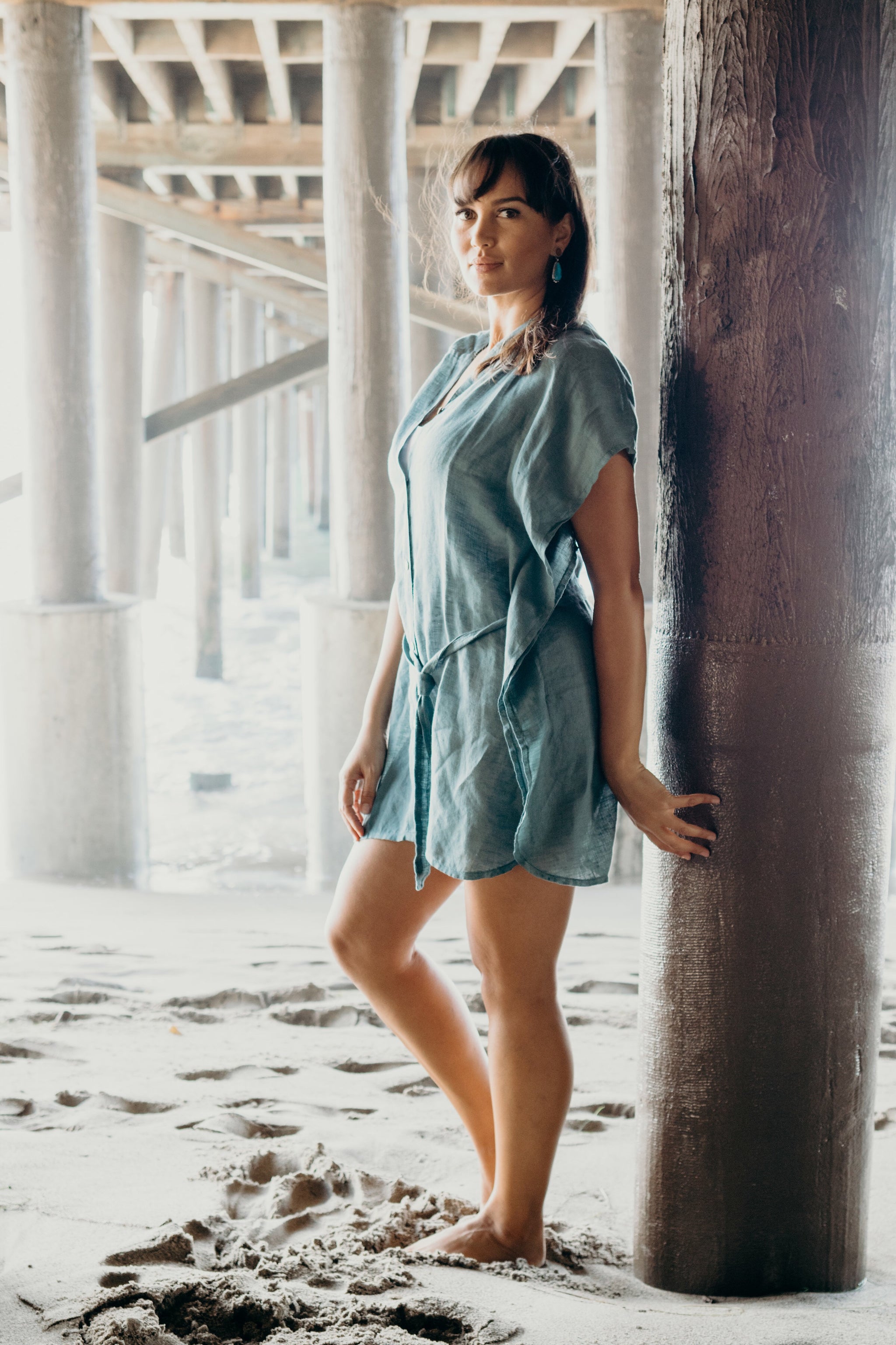 linen beach dress