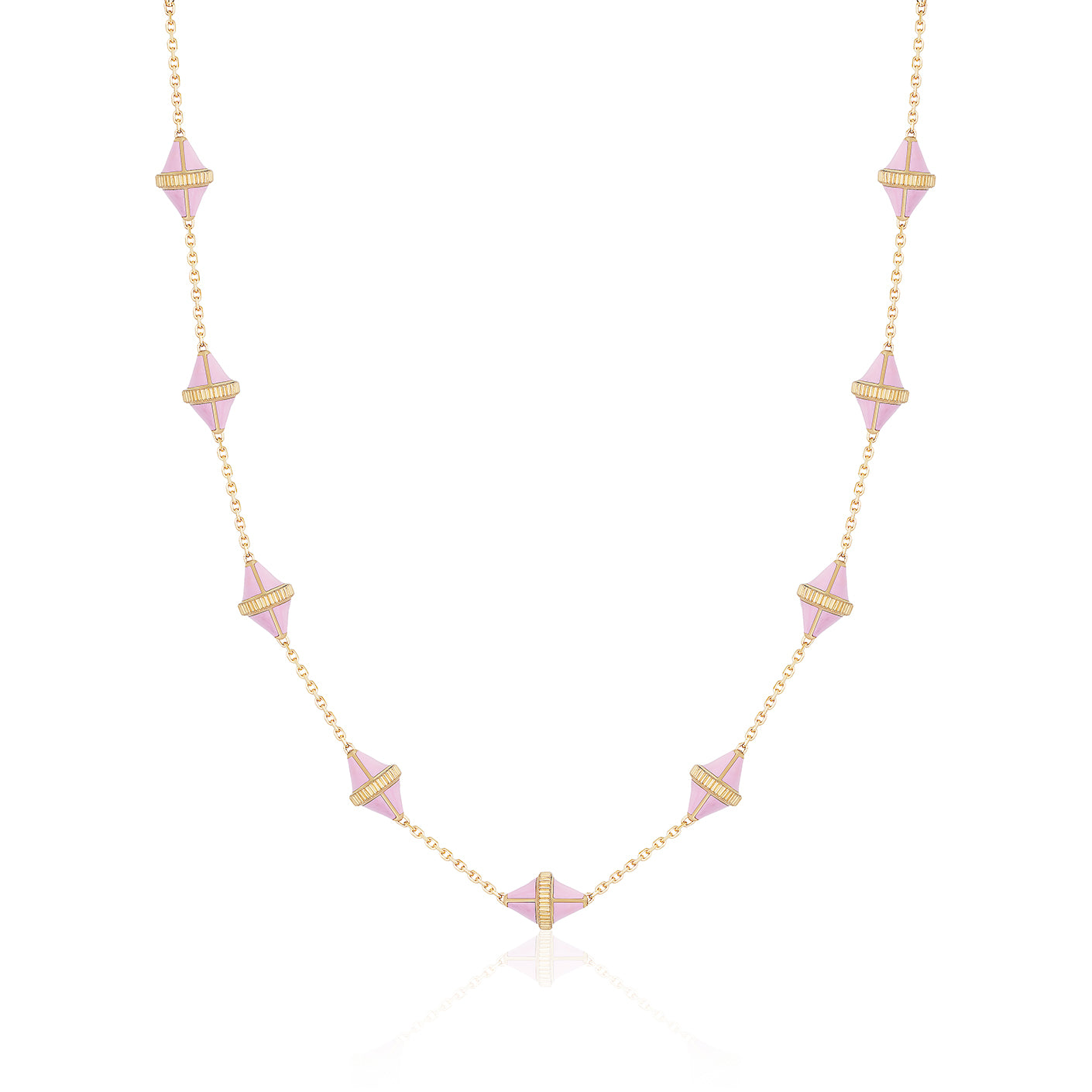Tresor Iconec Necklace, 10 Motifs (Pink)