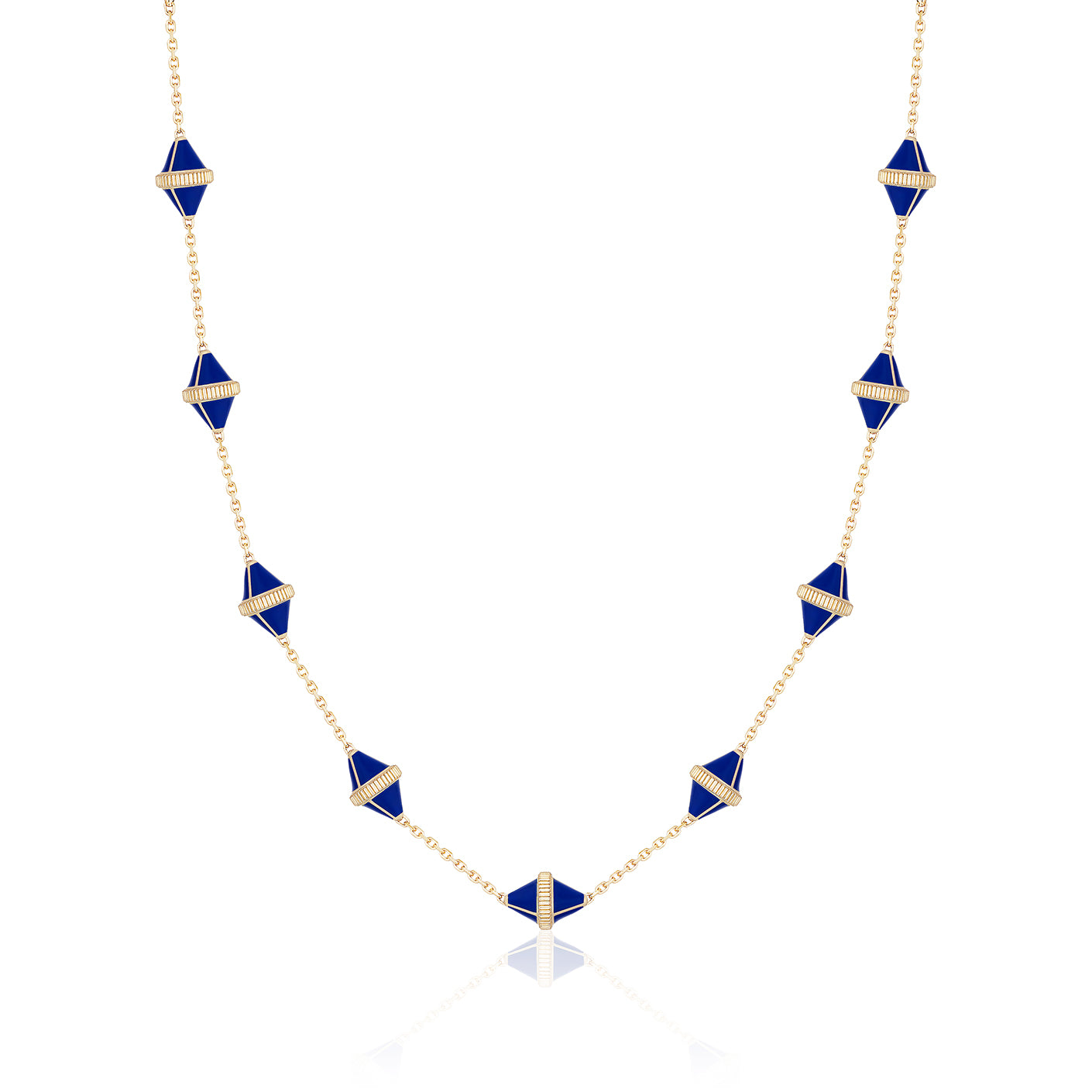Tresor Iconec Necklace, 10 Motifs (Blue)