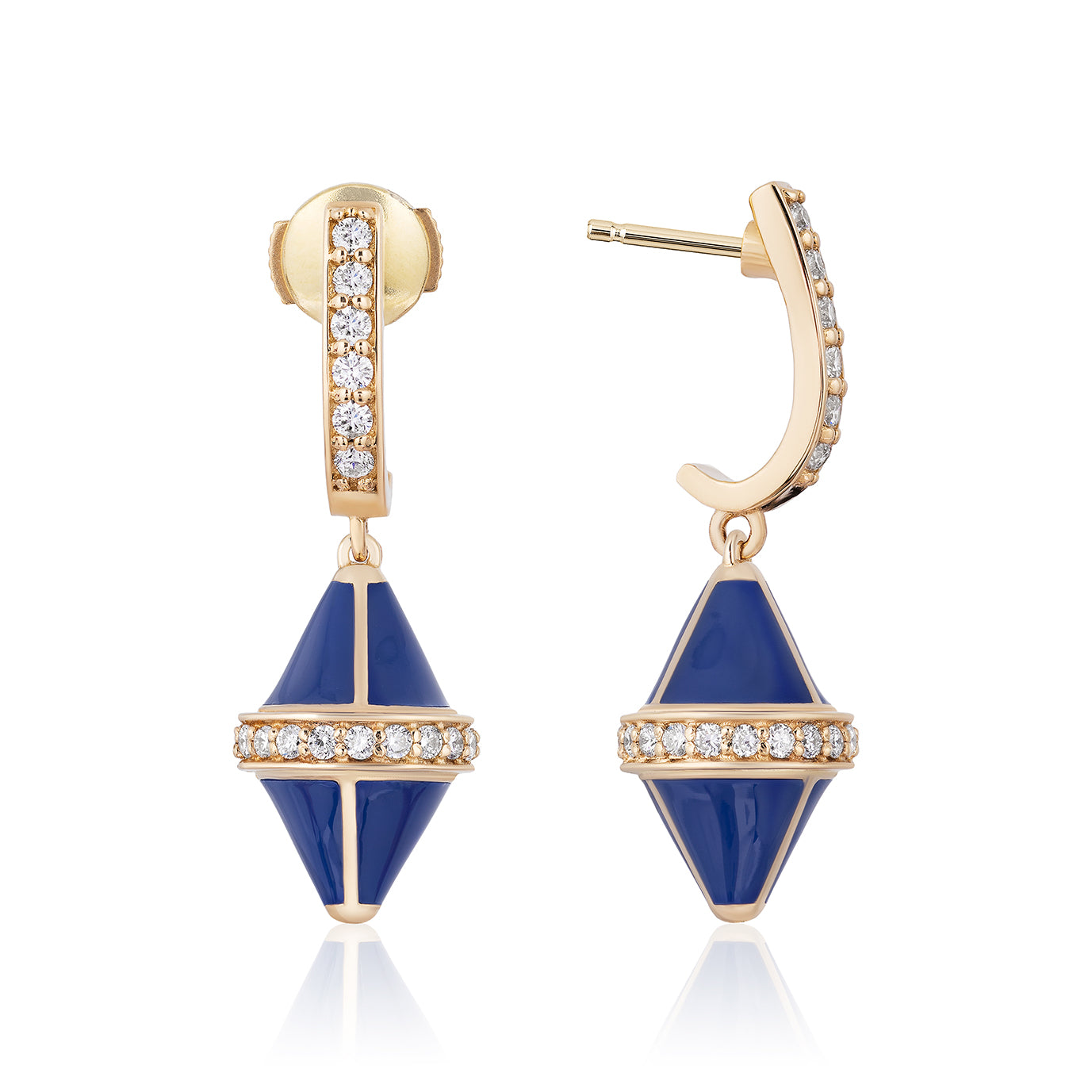 Tresor Iconec Earring Set with Diamonds (Blue)