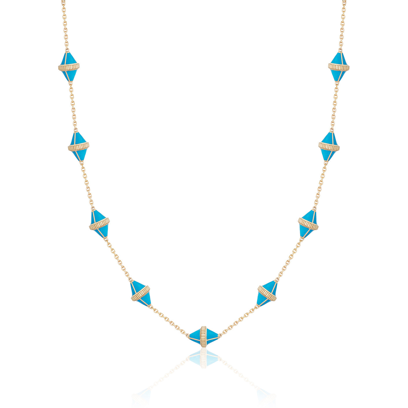 Tresor Iconec Necklace, 10 Motifs (Turquoise)