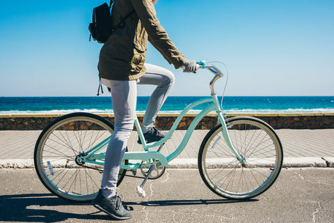 Person auf einem Fahrrad