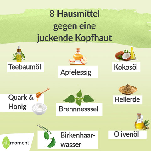 Infografik: Hausmittel gegen juckende Kopfhaut