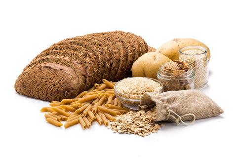 kohlenhydratreiche Lebensmittel: Brot, Nudeln, Kartoffeln