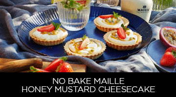 Maille, recipe, no-bake maille honey mustard cheesecake