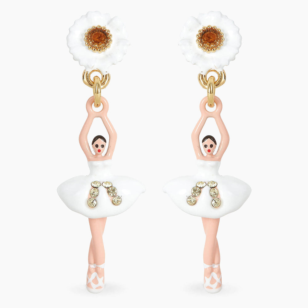 Mini Ballerina and Daisy Post Earrings