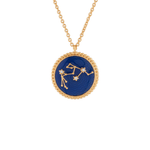 Constellation Reversible Aquarius Zodiac Sign Pendant Necklace