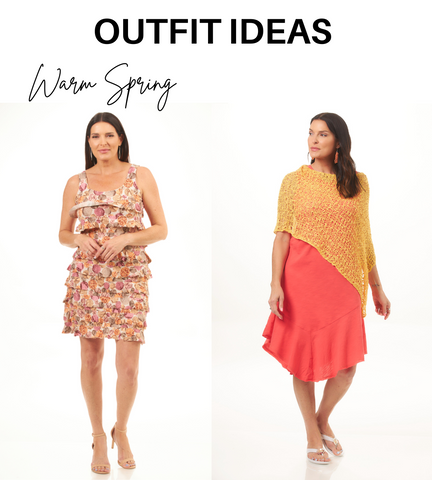 outfit ideas for women with a warm spring undertone. dress for your skin tone. 